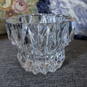 Elegant Clear Heavy Glass Votive Candle Holder